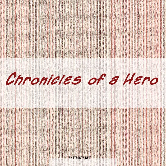 Chronicles of a Hero example